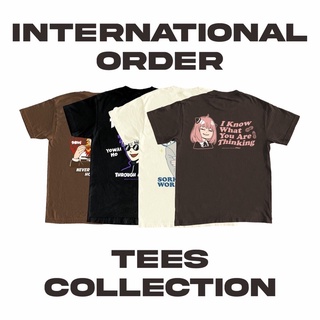 เสื้อยืดอินเทรนด์ผู้ชายอินเทรนด์ผู้หญิงเสื้อเชิ้ต ลาย InternationalS-3XL