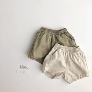 สินค้า [Babycat] พร้อมส่ง ขายดี ใหม่ กางเกงขาสั้น ผ้าฝ้าย ผ้าลินิน แบบบาง สไตล์เกาหลี ญี่ปุ่น เกาหลี ฤดูร้อน สําหรับเด็กผู้ชาย ผู้หญิง