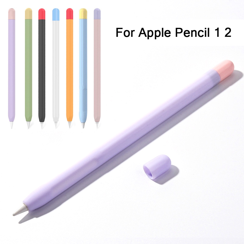 เคสซิลิโคนนิ่ม-สีตัดกัน-สําหรับปากกาสไตลัส-apple-pencil-2nd-1st