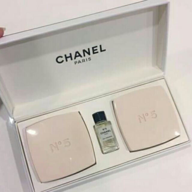 chanel-เซตสบู่-no-5-หอมมากๆๆๆ-ติดตัวนาน-ผิวกายนุ่ม-พร้อมน้ำหอมขวดเล็ก