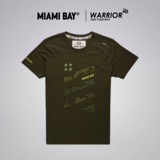 Miami Bay เสื้อยืด รุ่น Warrior สีเขียวขี้ม้า