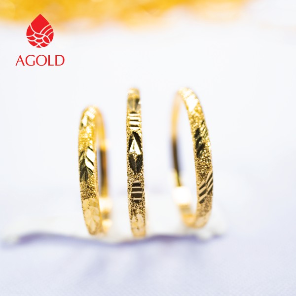 ราคาและรีวิวAGOLD แหวนทอง ทับลาย 0.6 กรัม ทองคำแท้ 96.5 คละลาย