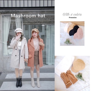 mushroom  hat หมวกผ้ามิมอลสไตล์เกาหลี
