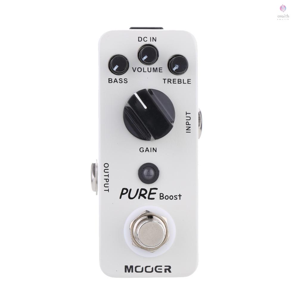 mooer-pure-boost-mini-boost-อุปกรณ์เสริมสําหรับกีตาร์ไฟฟ้าเครื่องดนตรีบายพาส