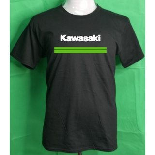 เสื้อยืดลําลอง ผ้าฝ้าย 100% แขนสั้น พิมพ์ลาย Kawasaki Motor สีดํา พลัสไซซ์ XS-3XL ของขวัญวันเกิด สําหรับผู้ชาย