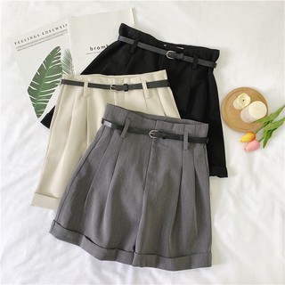 ผ้าสูท  กางเกงขาสั้น Suit Fabric Shorts  |  3 colors