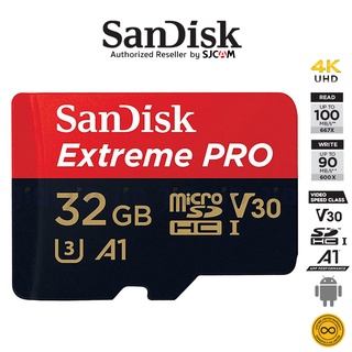 ภาพหน้าปกสินค้าSanDisk Extreme Pro microSD 32GB ความเร็ว อ่าน 100MB/s เขียน 90MB/s (SDSQXCG_032G_GN6MA) เมมโมรี่ การ์ด แซนดิส ใส่ Gopro ที่เกี่ยวข้อง