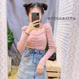 เสื้อแฟชั่นสุดเก๋ 🎀แขนตุ๊กตา🧸