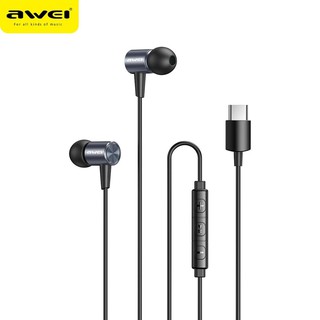 AWEI TC-2 EXPLOSIVE BASS หูฟัง Stereo TYPE-C Earphone with Remote and Microphone