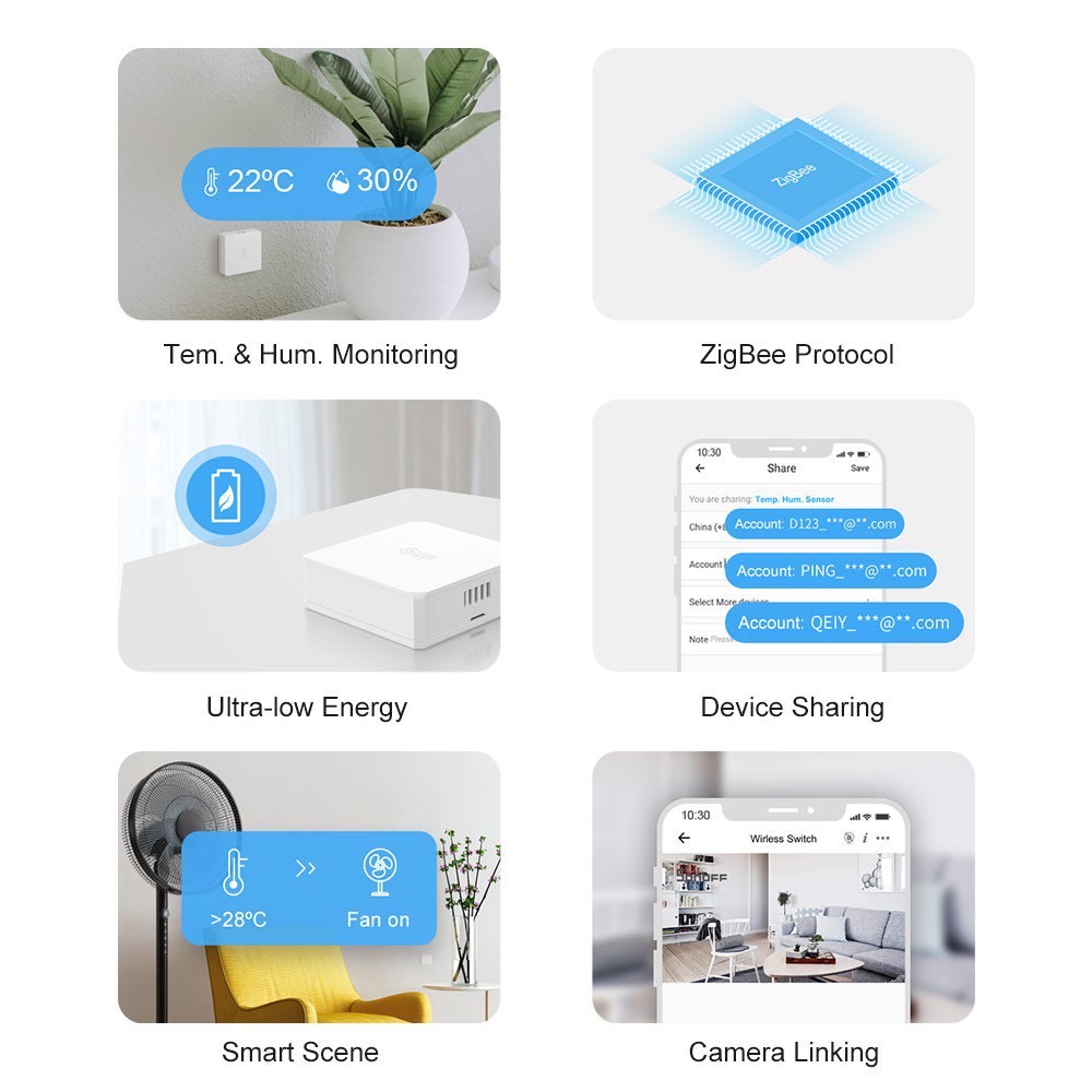 sonoff-snzb-02-zigbee-เซนเซอร์วัดอุณหภูมิและความชื้น-ดูออนไลน์ผ่านแอป-ewelink-แชร์ได้หลายคน-zigbee-bridge