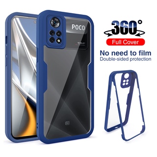360 Full Body Double Side Screen Protector Case For Xiaomi Poco X4 Pro 5G Poko Poxo M4 Pro X3NFC X3Pro Shockproof Phone Cover