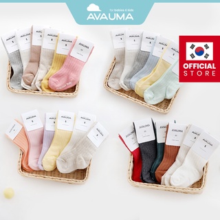Avauma ถุงเท้าผ้าฝ้ายถัก กันลื่น สําหรับเด็กวัยหัดเดิน 6 คู่ ต่อแพ็ค