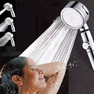 ภาพหน้าปกสินค้าฝักบัว หัวฝักบัวอาบน้ำแรงดันสูง ประหยัดน้ำ 360 Degrees Rotating ON/Off Pause Switch 3-Settings Water Saving Shower Head ซึ่งคุณอาจชอบราคาและรีวิวของสินค้านี้