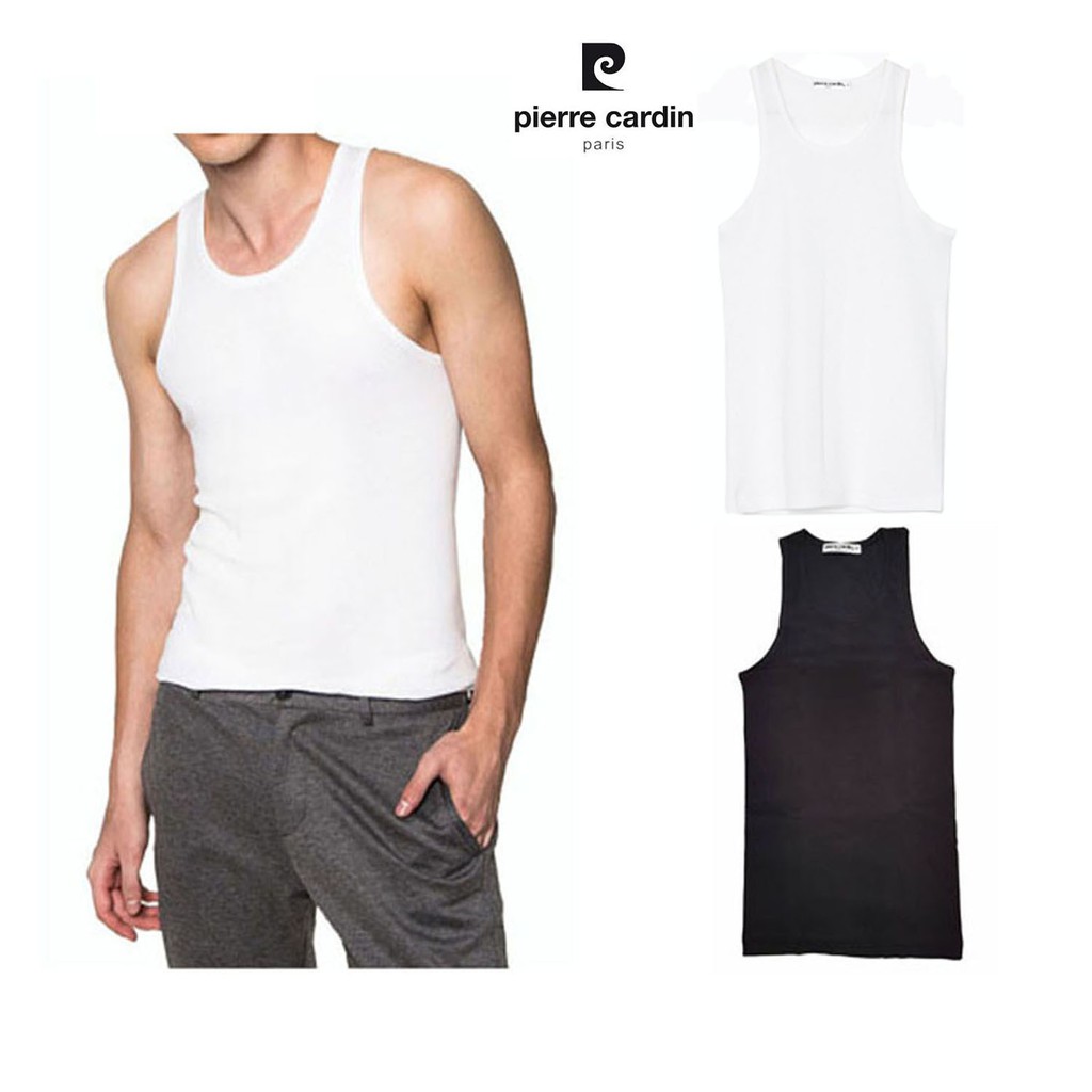 รูปภาพของPierre Cardin เสื้อกล้ามผ้า Cotton PV-505 1ตัว มีให้เลือก 2 สี ขาว ดำลองเช็คราคา