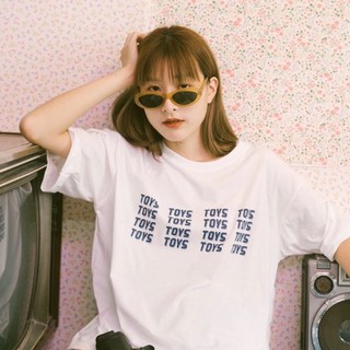 97X - oversize TOYS | เสื้อสีขาว เกาหลี เสื้อยืดโอเวอร์ไซส์ (พร้อมส่ง)