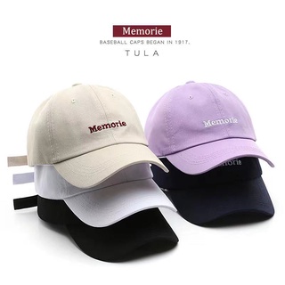 หมวกแก๊ปเบสบอล ปัก Memorie (มี 4 สี) หมวกแก๊ป