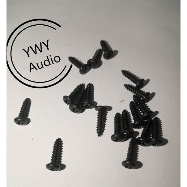 ywy-audio-m312-สีดำหัวกลมสกรูหัวฟิลลิปสกรูลำโพงสกรู-m312-black-round-head-phillips-head-screw-speaker-speaker-screw-b27