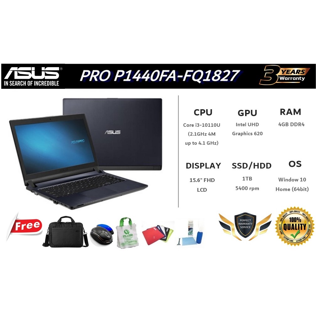 Asus PRO P1440FA-FQ1827 ประกัน 3 ปี+ฟรีของแถม 9 รายการ | Shopee Thailand