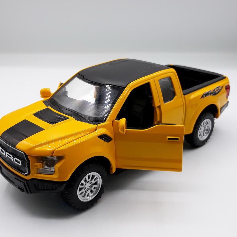 โมเดลรถยนต์-ford-off-road-diecast-ทำจากเหล็ก-สัดส่วน-1-32-ประตู-ฝากระโปรง-เปิดปิดได้เหมือนจริง-สีเหลือง