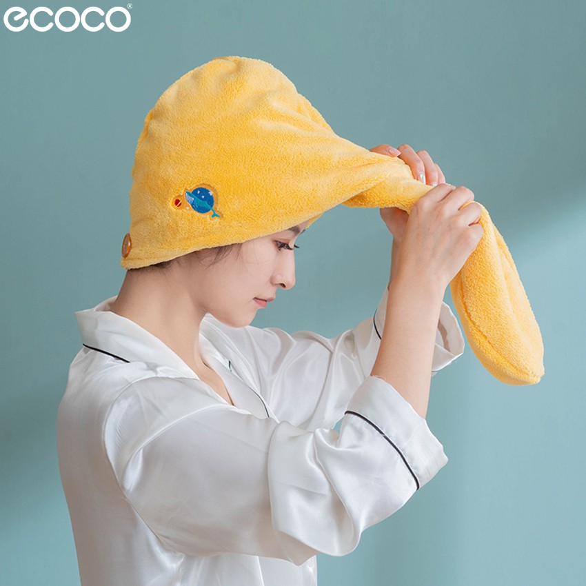 ecoco-ผ้าคลุมผมอาบน้ำ-ผ้าเช็ดผม-ขนาด-65x25cm-แห้งไว-สไตล์เกาหลี-hair-towel-ผ้าเช็ดผมนาโน-ที่คลุมผม-หมวกคลุมผมอาบน้ำ