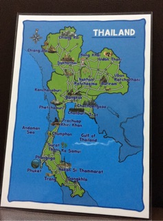 รูปภาพขนาดย่อของโปสการ์ด แผนที่ ประเทศไทย และภูเก็ต map postcardลองเช็คราคา