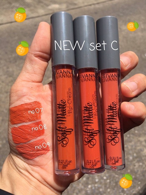 sivanna-3-colors-soft-matte-lip-cream-set-hf359-ลิปแมตมาเป็นเซต-เ