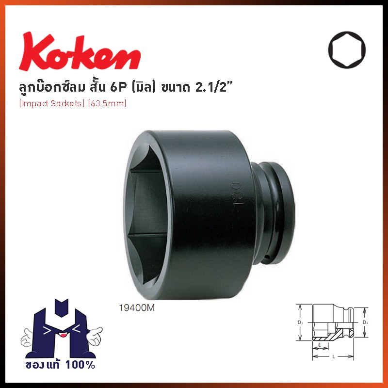 koken-19400m-ลูกบ๊อกลมสั้น-2-1-2-6p