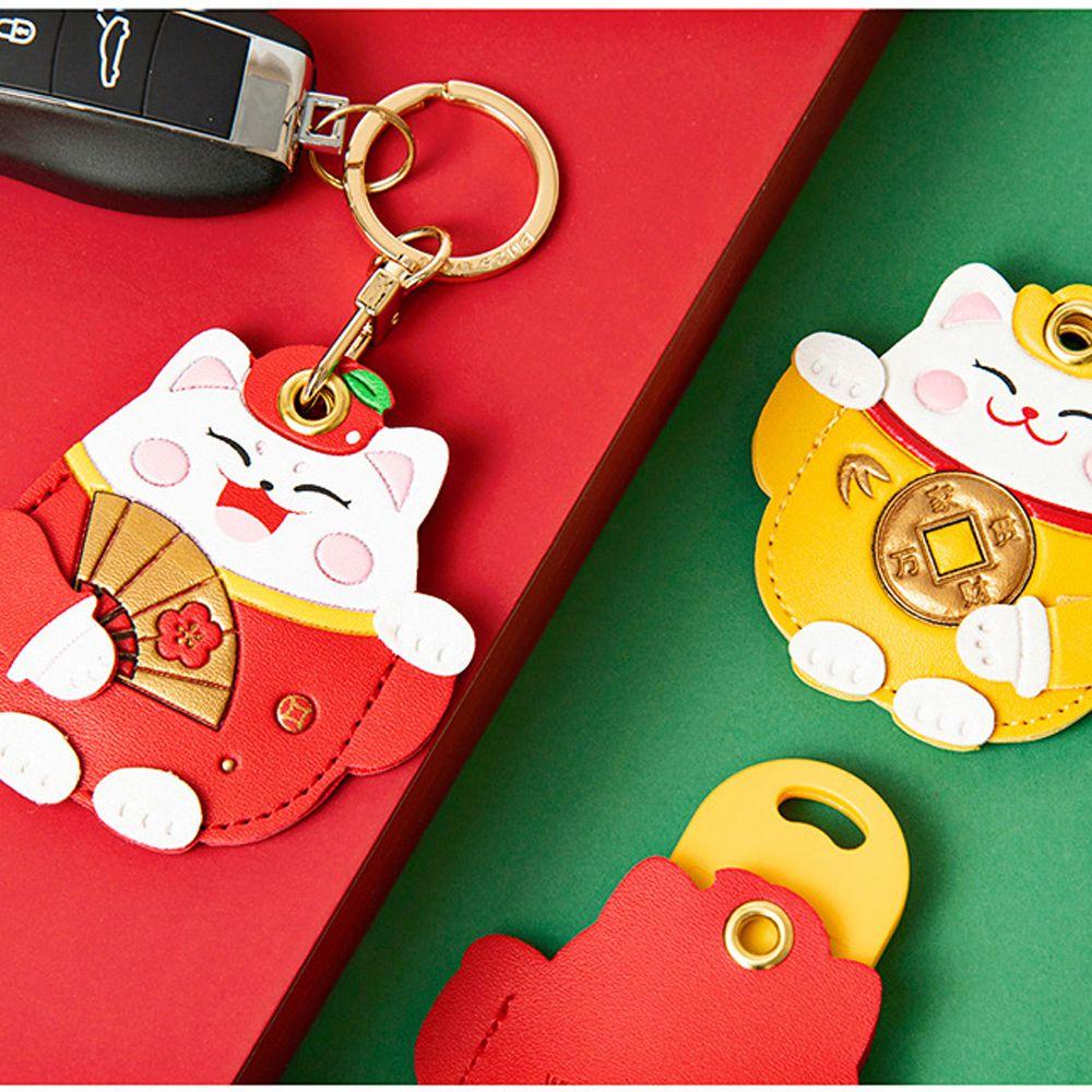 daishen1-cute-access-control-card-case-bag-charm-maneki-neko-trinkets-lucky-cat-keychain-key-chain-keyring-cat-key-rings-diy-charms-gifts-ic-elevator-bus-card-bag-access-control-card-sleeve-multicolor