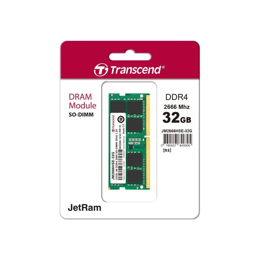 Transcend JM2666HSE-32G　メモリノート用32gb（1枚） Transcend Ram Notebook DDR4-2666 32GB JM2666HSE-32G | Shopee Thailand