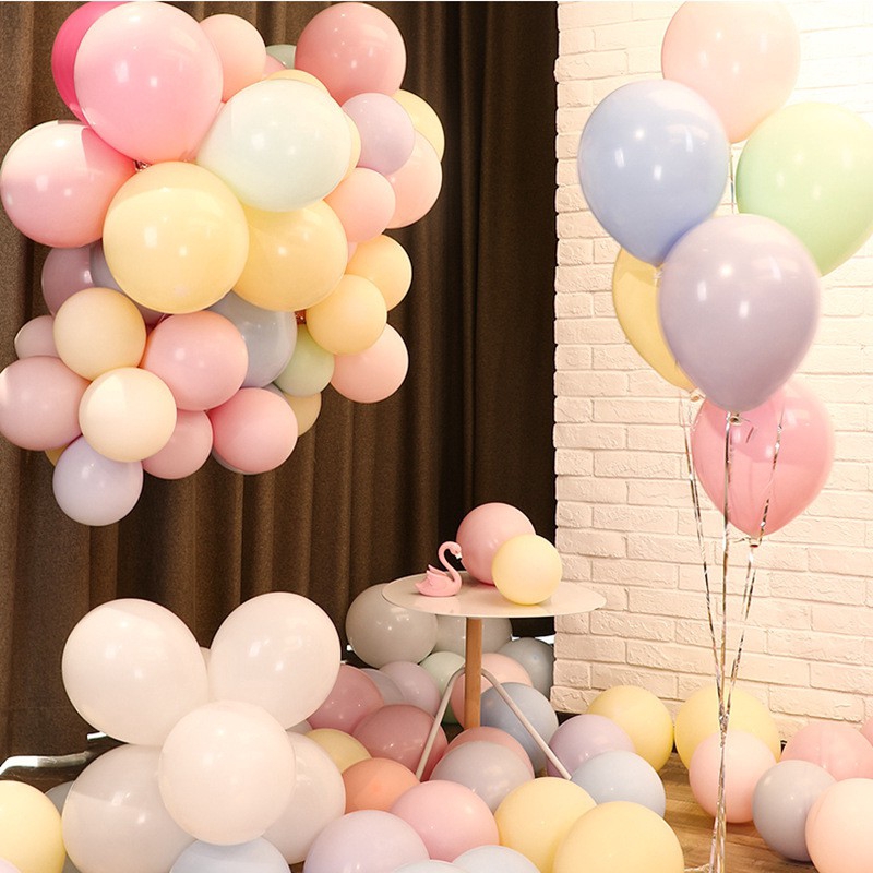 ลูกโป่ง-สีพื้น-ขนาด-10-นิ้ว-สำหรับตกแต่งงานปาร์ตี้-100-ชิ้น