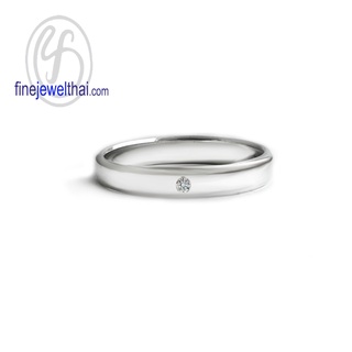 Finejewelthai-แหวน-แหวนเพชร-แหวนเงินแท้-เพชรสังเคราะห์-Silver-Daimond-CZ-Ring-R1413cz