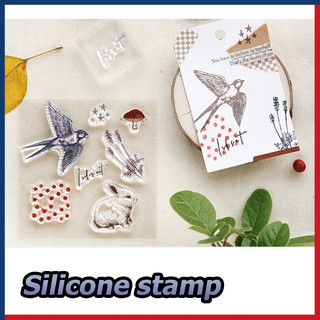 Silicone Stamp ตัวปั๊มซิลิโคนลายสวยๆ 1 เซทมีหลายชิ้น คุ้มมาก
