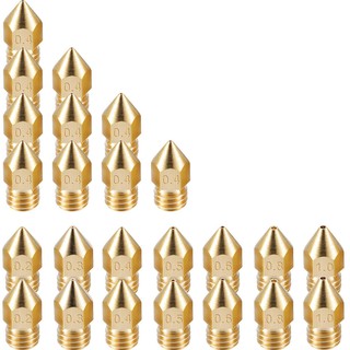 สินค้า 24 Pack 3D Printer Extruder Nozzles Mk8 Nozzle 7 Different Size 0.2 Mm,0.3 Mm,0.4 Mm,0.5 Mm,0.6 Mm,0.8 Mm,1.0 Mm Clean Box Compatible With Makerbot Cr