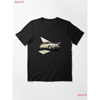 Tee Sort.V โลโก้ T-shirt Car Art - Citroen DS19 Essential T-Shirt เสื้อยืดพิมพ์ลาย เสื้อยืดโลโก้รถ