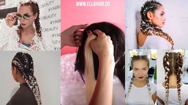 แฮร์พีชถักเปีย-ellahair-เกรดพรีเมี่ยม-รวมสีโทนบลอนด์-สายฝ-ยาวพิเศษ32นิ้ว-80เซน