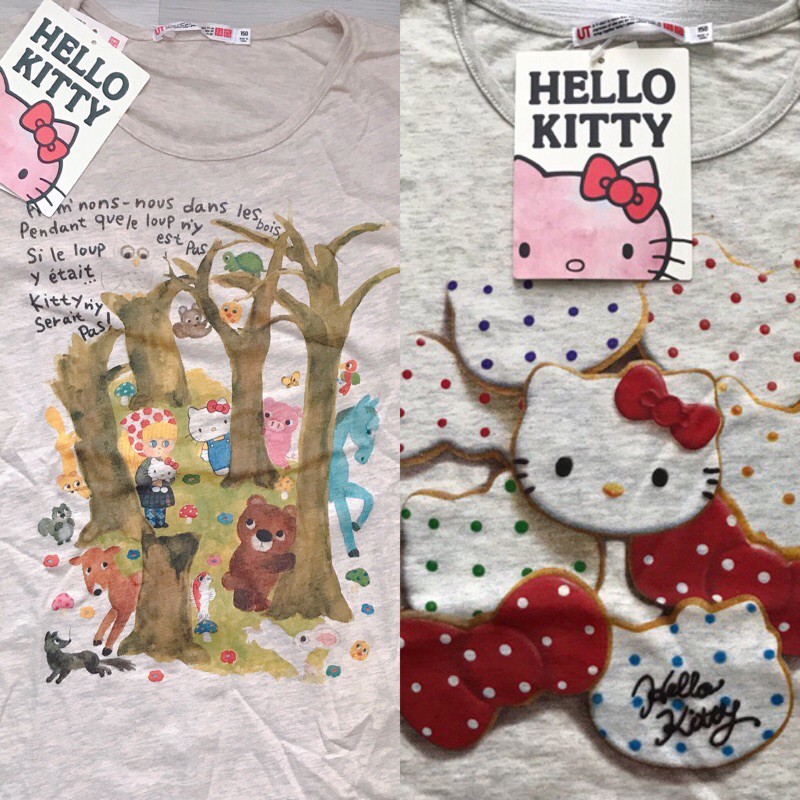 เสื้อยืดuniqlo-เด็ก-hello-kitty-ซื้อคู่ราคาพิเศษ