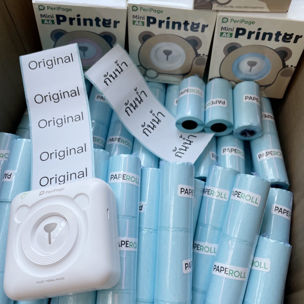 ภาพหน้าปกสินค้า/ของแท้ กระดาษสติกเกอร์เว้นขอบ Paperang​ &​ Peripage จากร้าน original.gadget บน Shopee