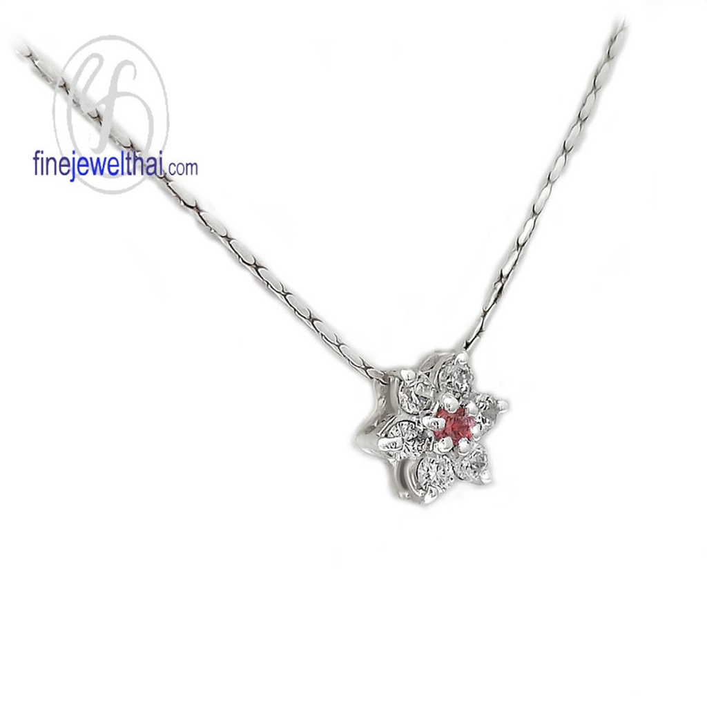 finejewelthai-จี้ทับทิม-ทับทิม-จี้เพชรczจี้พลอย-พลอยประจำเดือนเกิด-ruby-silver-pendant-birthstone-p1023rb00-2