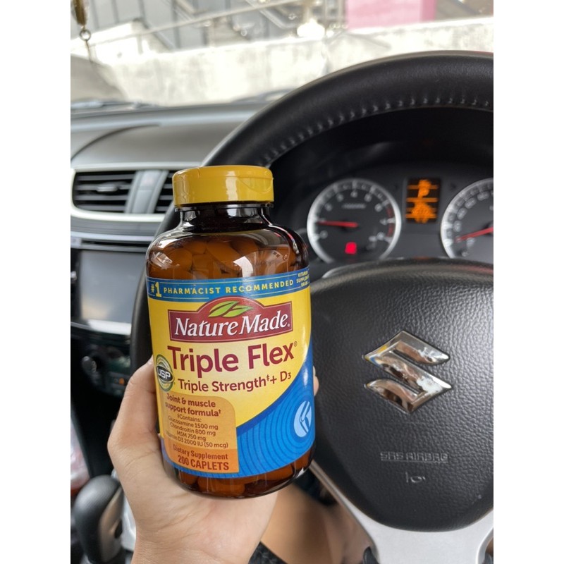 Nature made triple flex Triple Strength 200caplets บำรุงกระดูกและข้อ ...