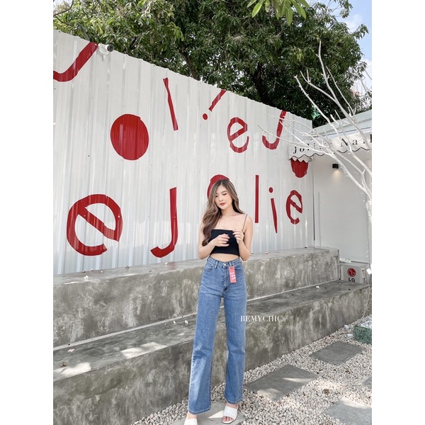 bemychic-chuu-5kg-jeans-ยีนส์ขากระบอก-ผ้านิ่มมาก