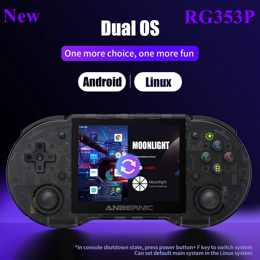 ANBERNIC Rg353p เครื่องเล่นเกมมือถือ หน้าจอสัมผัส 3.5 นิ้ว ระบบ Android ...
