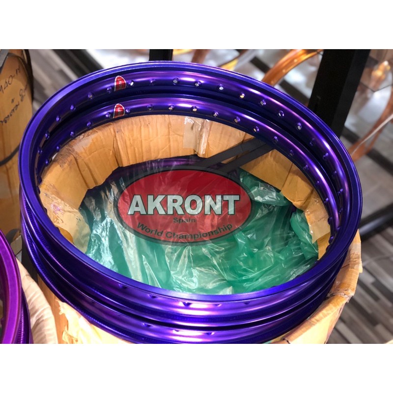 ล้อAKRONTงานตัวตอกสีสดเข้มสวย ขนาด17/17 1.4ขอบจิก | Shopee Thailand