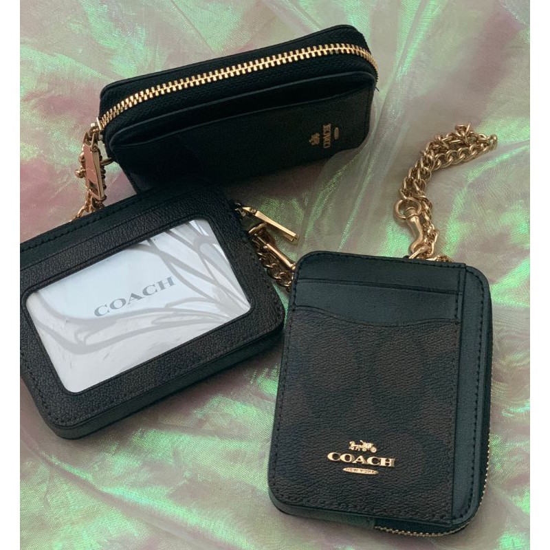 สด-ผ่อน-กระเป๋า-ใส่บัตร-coach-c0058-zip-card-case-in-signature-canvas