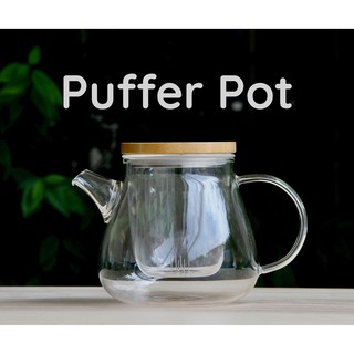 Puffer Pot กากาแฟ/กาดริปกาแฟ /กาชา แก้วทนความร้อนคุณภาพสูง ขนาด 600ml