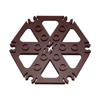 Lego part (ชิ้นส่วนเลโก้) No.64566 Technic, Plate Rotor 6 Blade with Clip Ends Connected (Water Wheel)