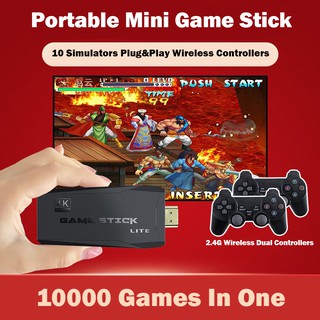 สินค้า 【Hot Selling】เกมคอนโซลวิดีโอเกมครอบครัว 10000 เกมรองรับ AV/HDMI Output M8