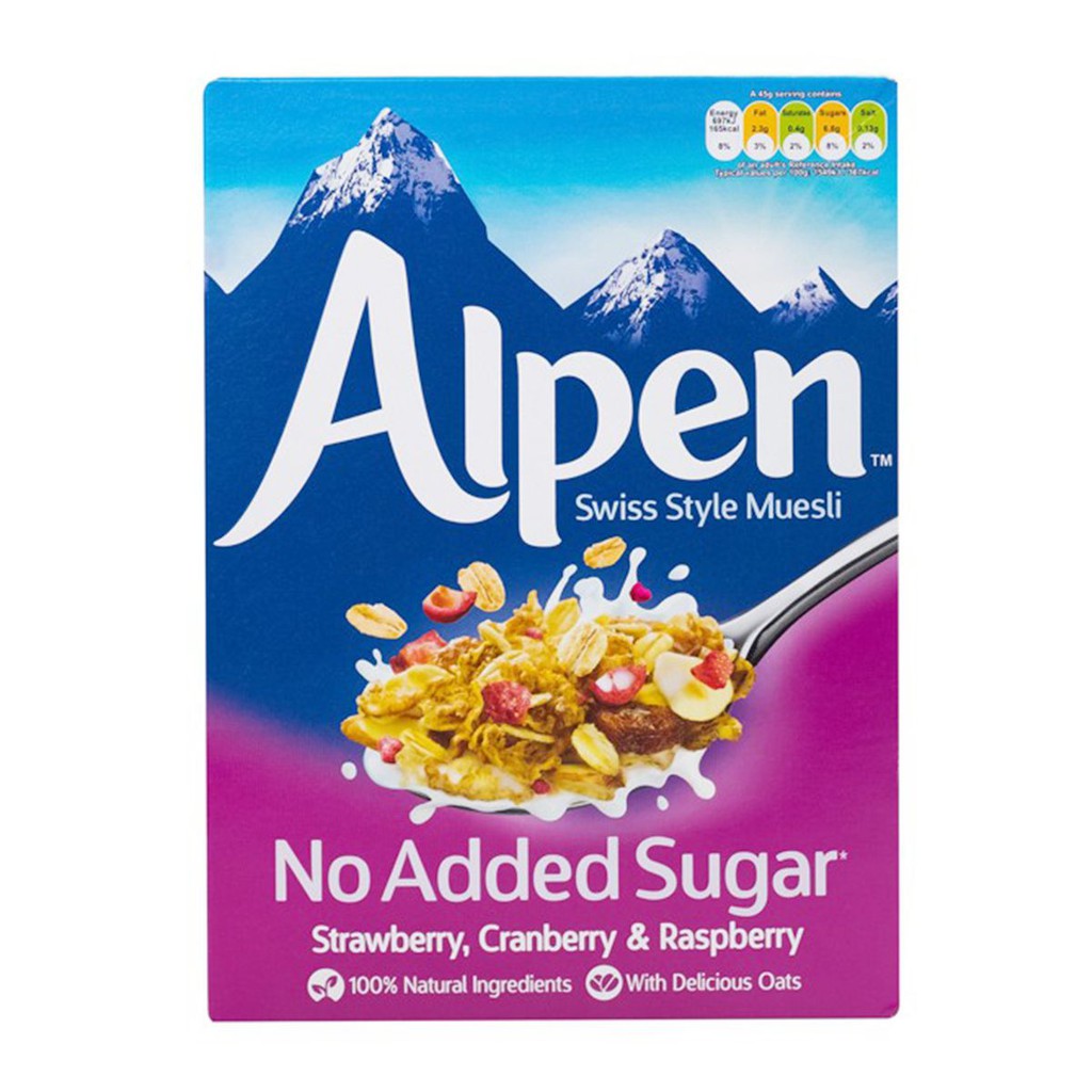 Alpen Muesli Nas Strawberry Cranberry 560g อัลเพนมูสลี่สตรอเบอร์รี่แครน