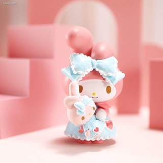 (สปอตสินค้า)☌✗MINISO MyMelody งานเลี้ยงน้ำชา Blind Box MINISO Ornament Girl Heart Hand-made Trendy Play Gift Melody