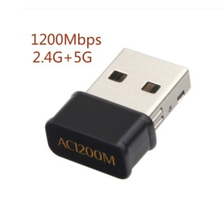 อะแดปเตอร์ Wifi USB 1200Mbps Dual Band 2.4Ghz 5Ghz USB WiFi ไร้สายการ์ดเครือข่ายสำหรับ Windows Mac OS เดสก์ท็อปแล็ปท็อป