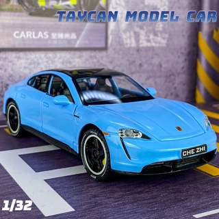 โมเดลรถยนต์ Porsche Taycan สเกล 1:32 ของเล่น ของสะสม ของขวัญวันเกิด สําหรับเด็กผู้ชาย
